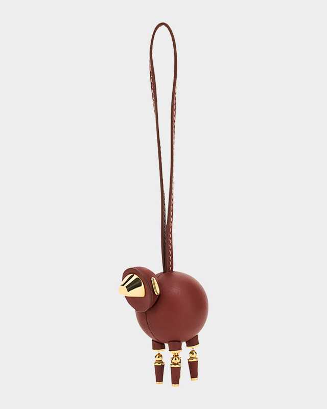 Leather Sheep Bag Charm